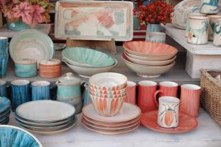 Keramik, Geschirr und Tassen von der Keramikwerkstätte Dorothe Hahn